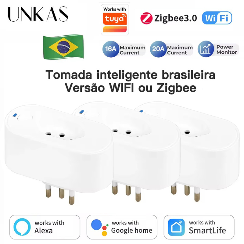 Smart Home Energy Monitor - UNKAS Works with Tuya Brazil Plug