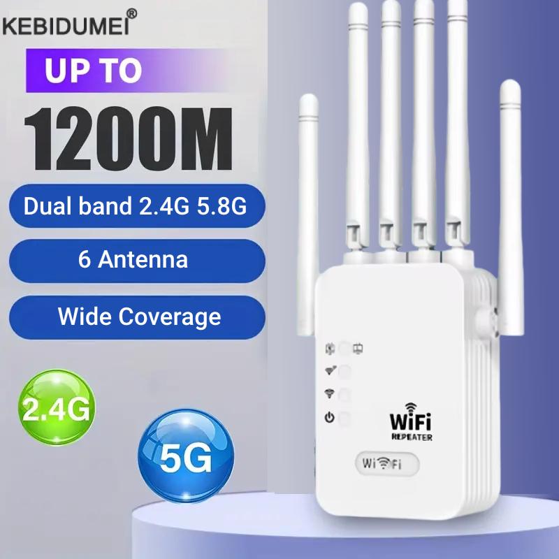 Smart Home Router - 1200Mbps Wireless WiFi Repeater 2.4G 5.8G