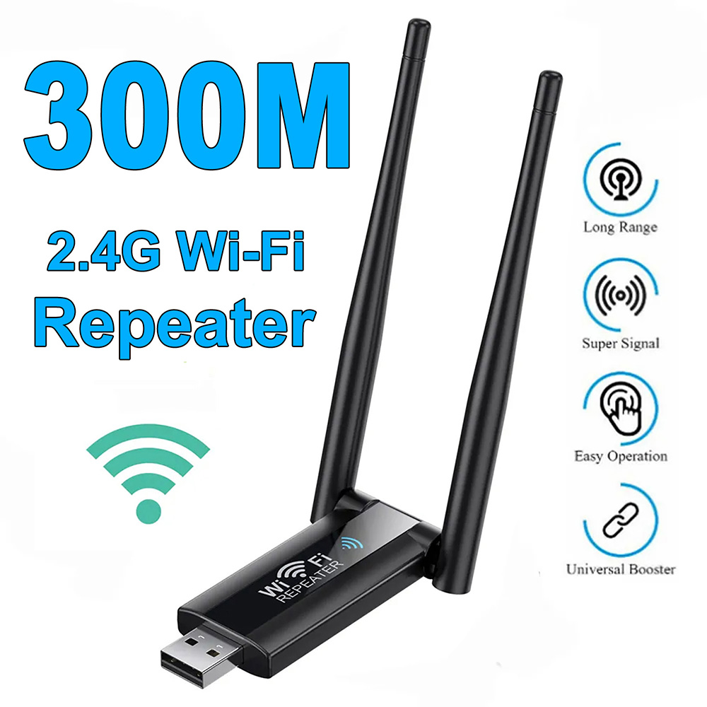 Smart Home Router - 300Mbps Wireless WiFi Repeater 2.4G Extender