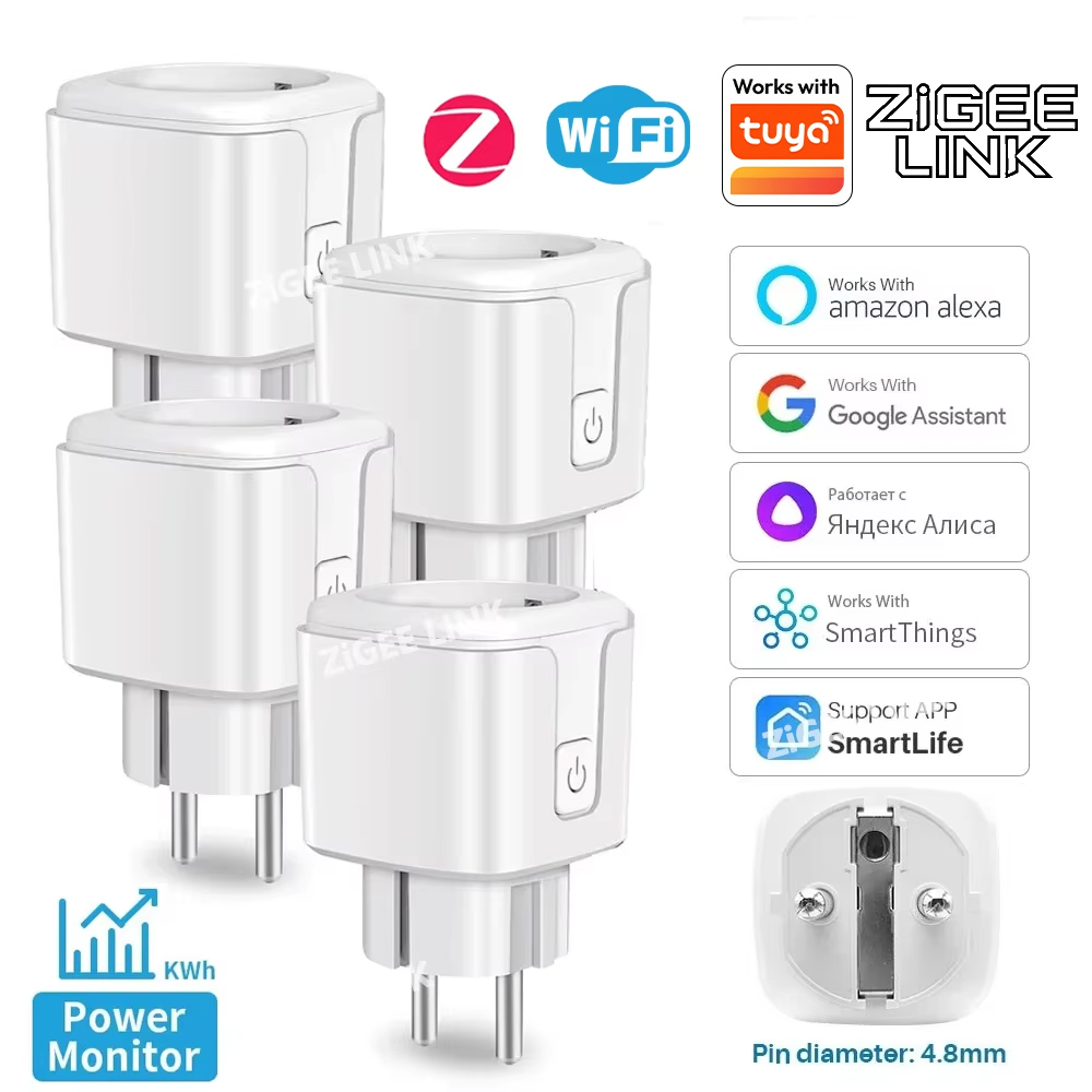 Smart Home Energy Monitor - ZigBee EU Plug 16A/20A Smart Plug