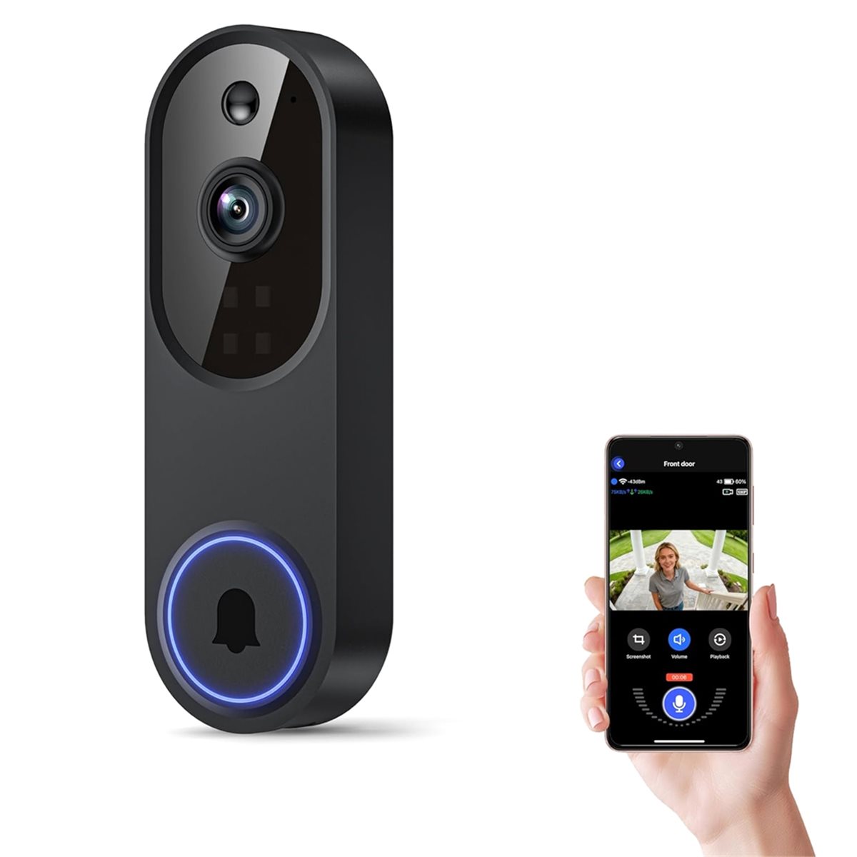 DTC5 Wireless Wi-Fi Video Door - Video Doorbell review and price