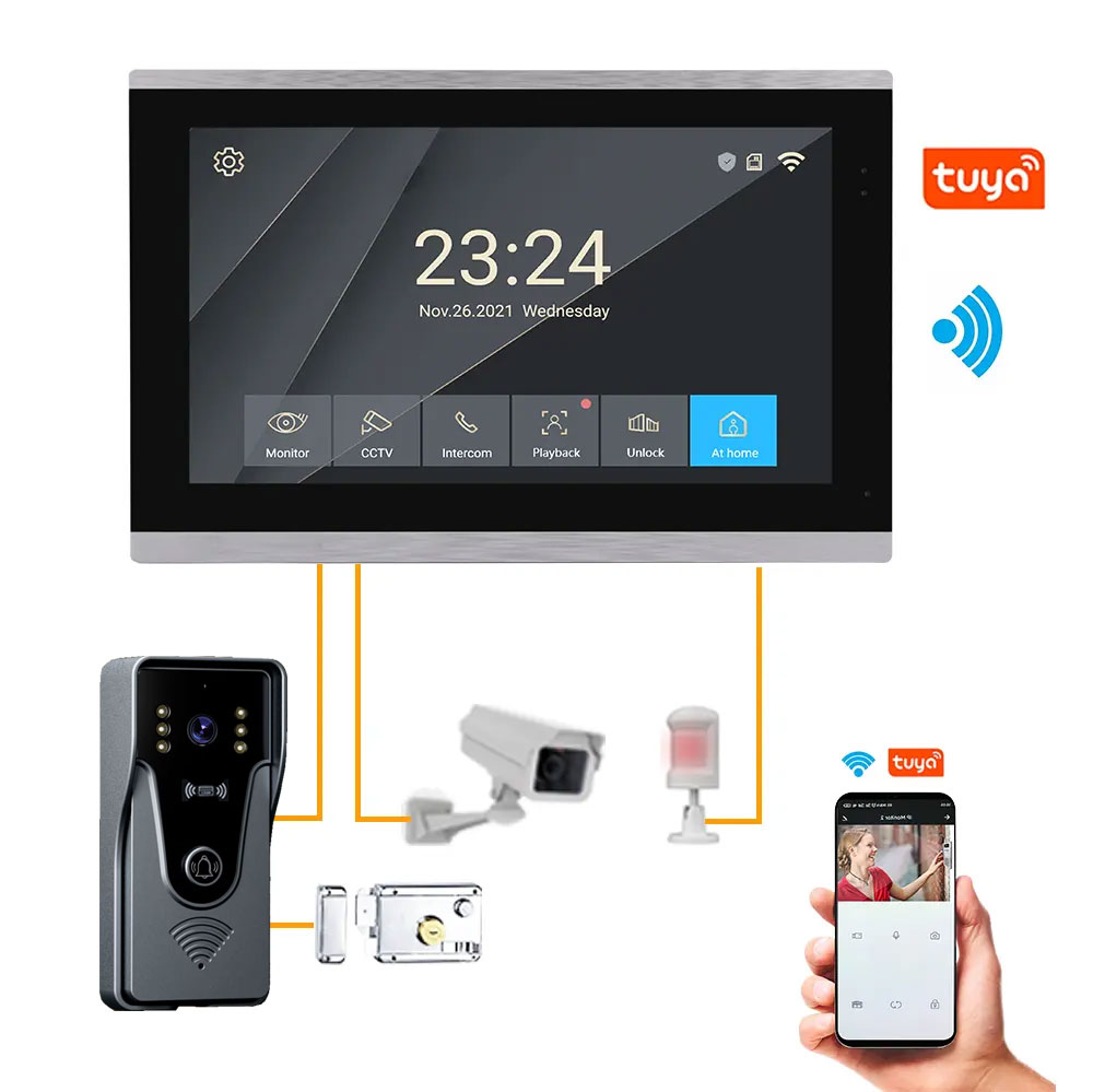 Tuya 1080P 10 Inch Color Touch - Smart Home Video Doorbell App review and price