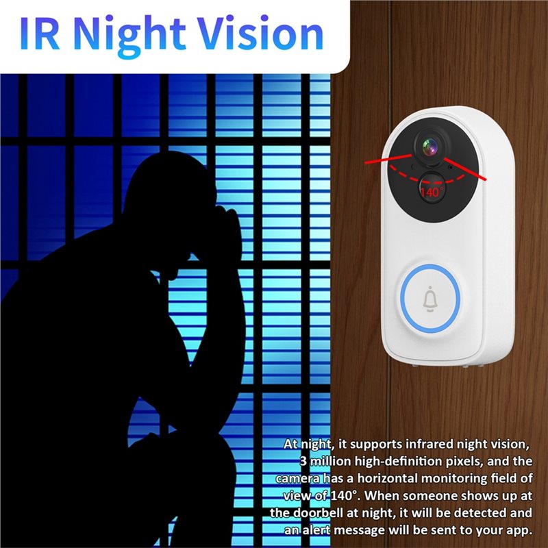 【CYBER MONDAY】Wifi IP 3MP Icse - Smart Home Video Doorbell App review and price