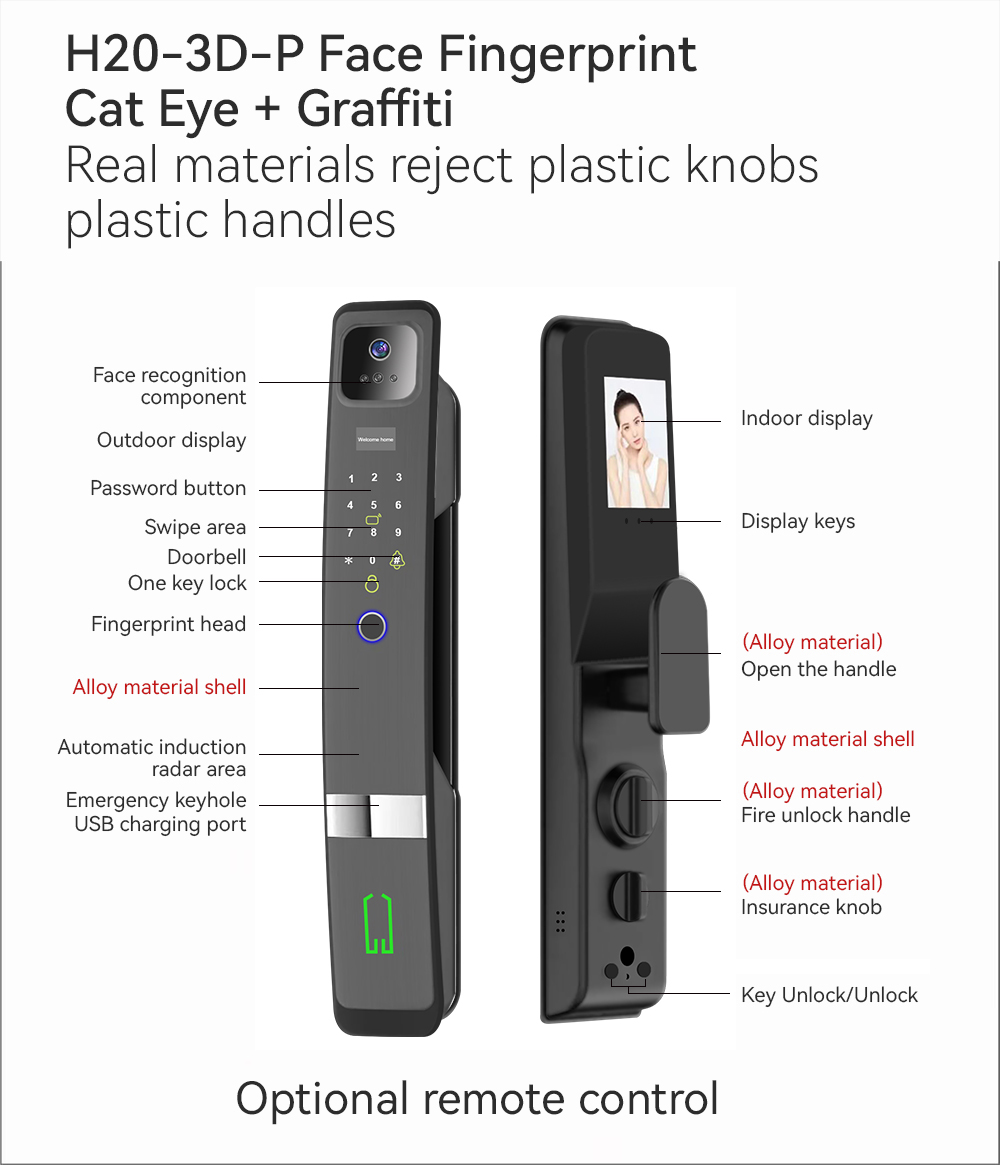 Tuya Wifi Fingerprint 3D Face  - Video Doorbell review and price