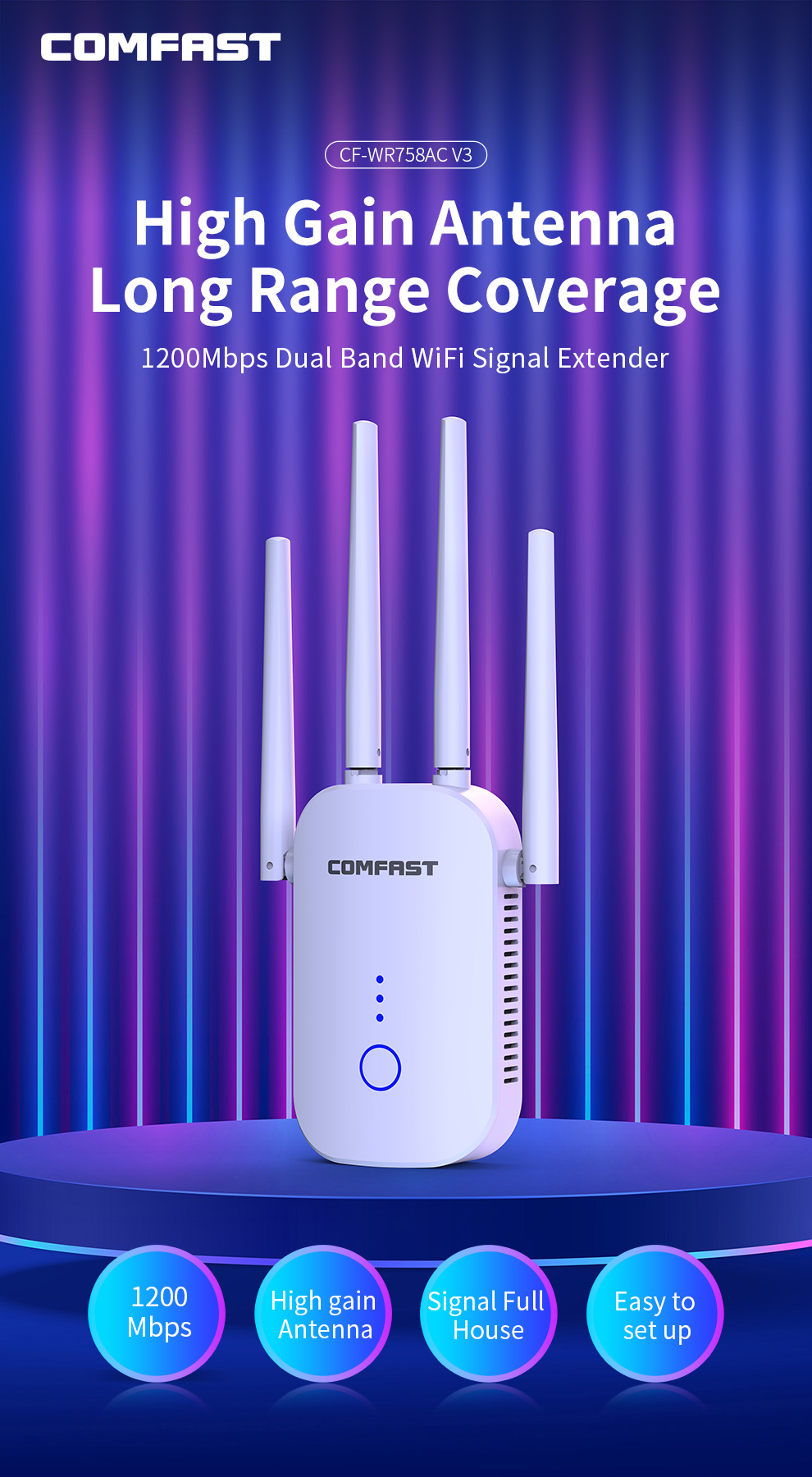 1200Mbps Dual Band 2.4G&5GHz W - Smart Home Router review and price