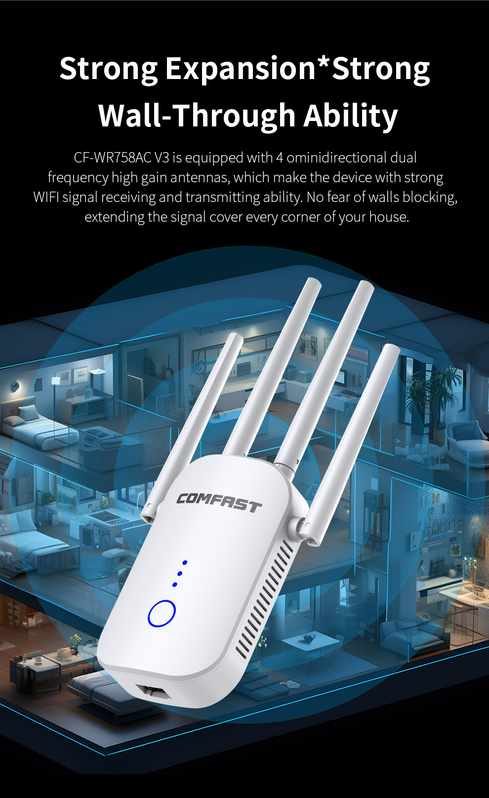 1200Mbps Dual Band 2.4G&5GHz W - Smart Home Router review and price