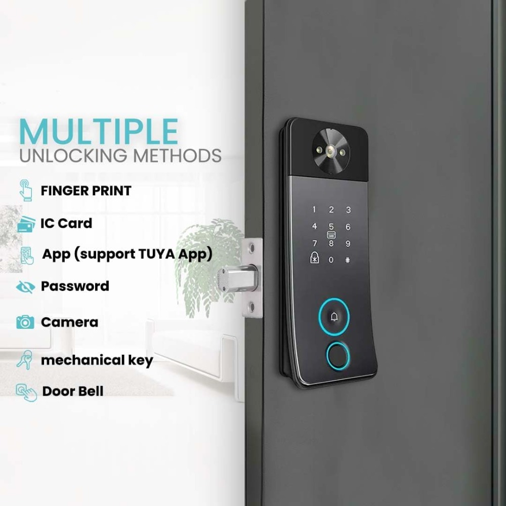 Smart Door Lock with Camera, D - Video Doorbell review and price
