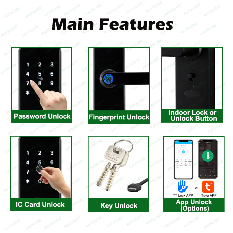 RAYKUBE K8 Smart Door Lock TTl - Smart Home Website review and price