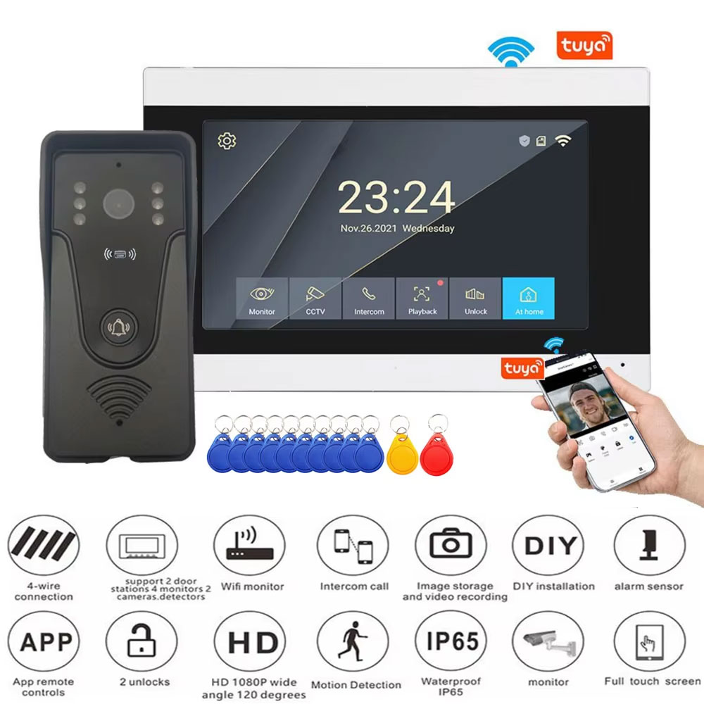 Tuya 1080P 7 Inch Color Touch  - Smart Home Video Doorbell App review and price